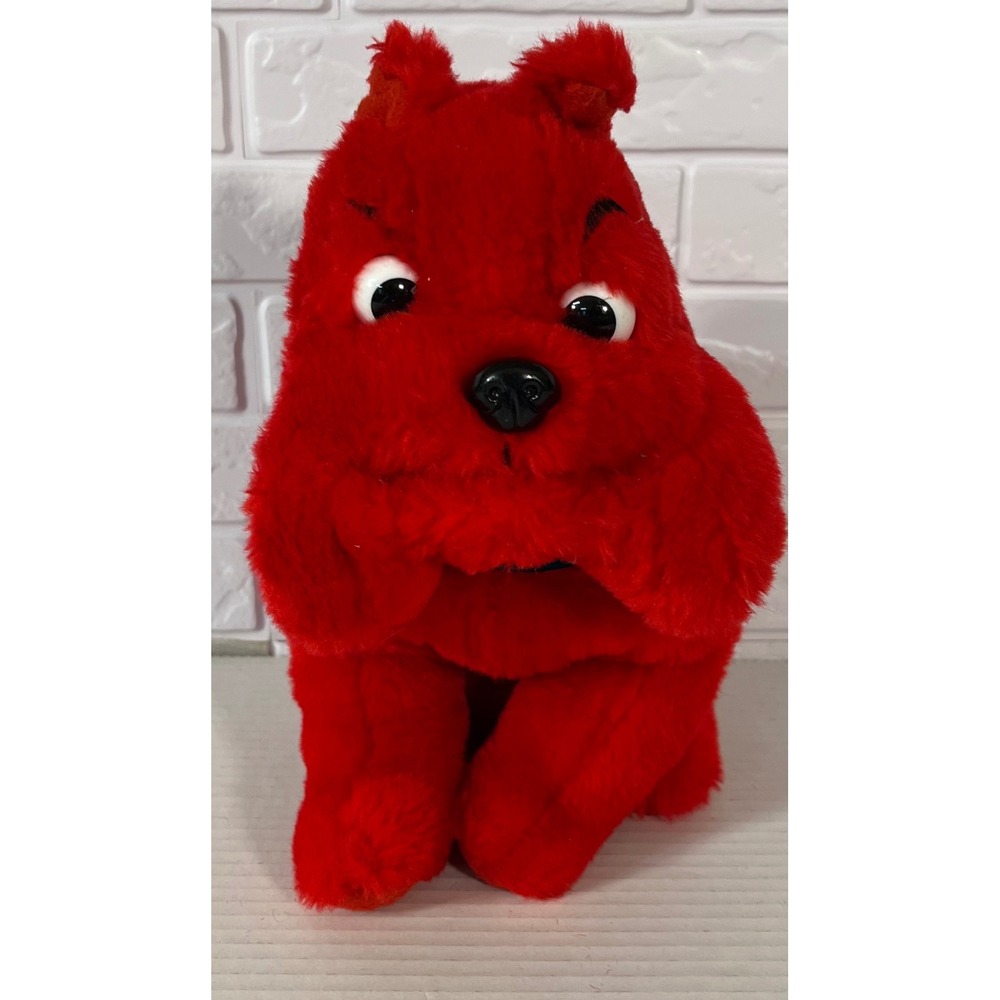 Cuddle Wit Plush Dog Unisex Small Red Vintage Sitting Stuffed Animal Teal Collar